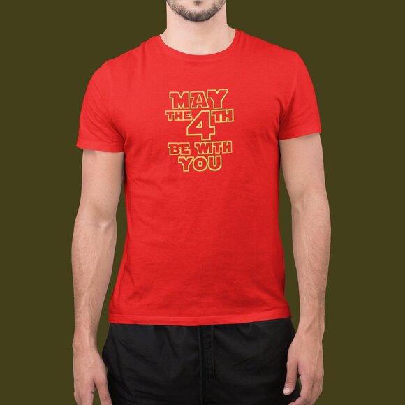 May the 4th Be With You Text Graphic Shirt | May Shirt | Birth Month May Shirt - Picture 6 of 8